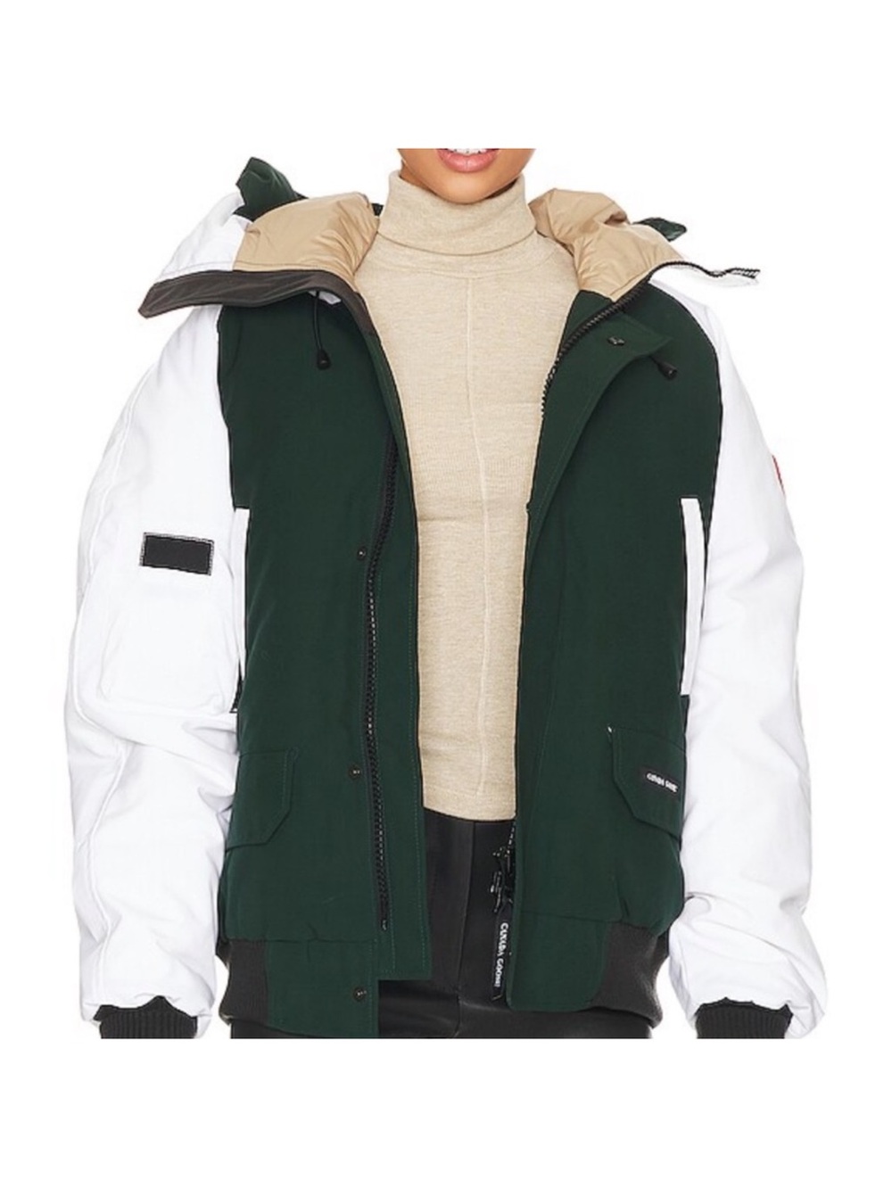 Canada Goose Women's Chiliwack Spruce, White, & Sand jacket